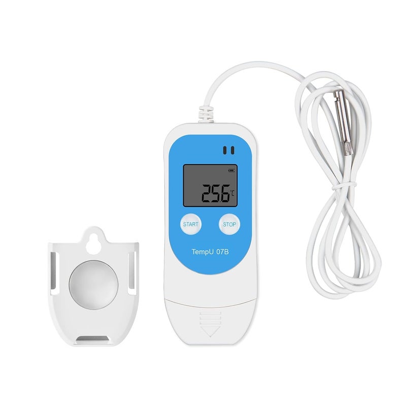 T-ZONE Temperature Humidity Data Logger with Probe,Digital Humidity Logger USB Temp Recorder 34560 Groups,Industrial Data Logger Thermometer with Auto PDF&CSV Report for Freezer Refrigerator RH Monitor - Image 1
